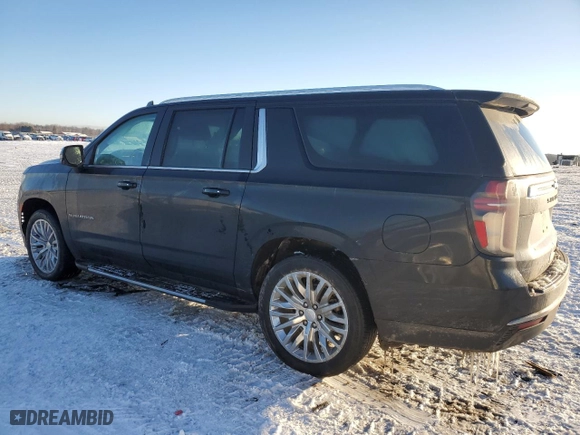 2023 Chevrolet Suburban LT with VIN 1GNSKCKDXPR339043, listed as a Copart auction lot 46043755 with 43,908 mi miles and Non Repairable. Bid and sale history available at carsss.com. Image 2.