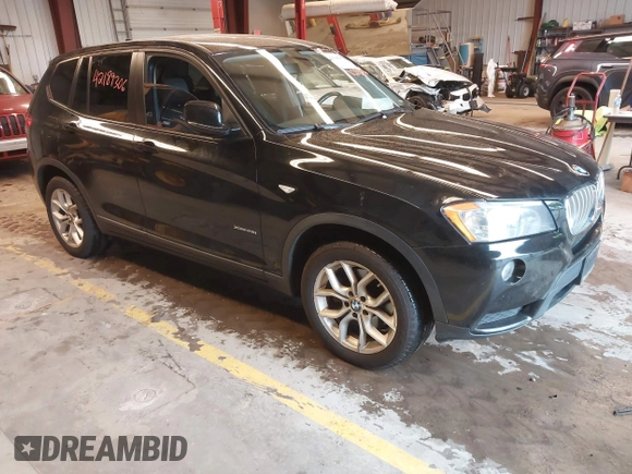2013 BMW X3 xDrive28i with VIN 5UXWX9C54D0D00455, listed as a IAAI auction lot 42189306 with 156,704 mi miles and . Bid and sale history available at DreamBid. Image 1.