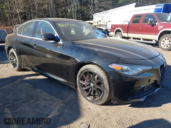 2018 Alfa Romeo Giulia Ti with VIN ZARFAECN5J7568934, listed as a IAAI auction lot 40881530 with 32,534 mi miles and . Bid and sale history available at DreamBid. Image 1.