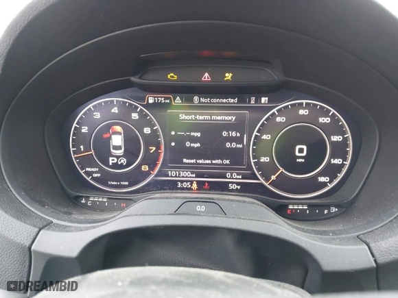 2018 Audi A3 Sedan Premium with VIN WAUB8GFF5J1091118, listed as a IAAI auction lot 41640374 with NaN miles. Bid and sale history available at carsss.com. Image 7.