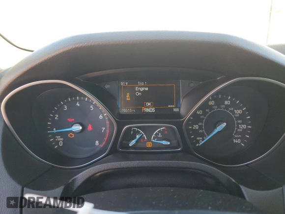 2016 Ford Focus SE with VIN 1FADP3F29GL314719, listed as a Copart auction lot 77686334 with 76,515 mi miles and Salvage title. Bid and sale history available at DreamBid. Image 9.