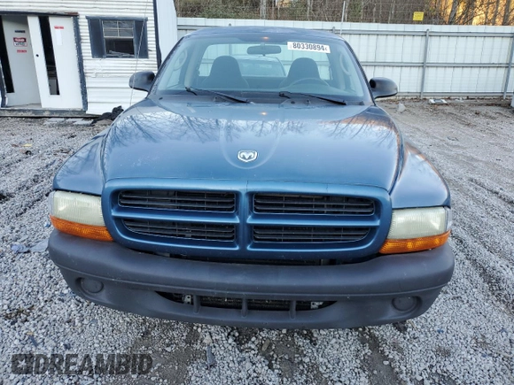 2003 Dodge Dakota with VIN 1D7FL16X83S103063, listed as a Copart auction lot 80330894 with 91,015 mi miles and Salvage Title. Bid and sale history available at carsss.com. Image 5.