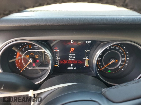 2023 Jeep Gladiator Freedom with VIN 1C6HJTAG9PL543165, listed as a Copart auction lot 47761235 with 43,614 mi miles and Salvage title. Bid and sale history available at DreamBid. Image 9.