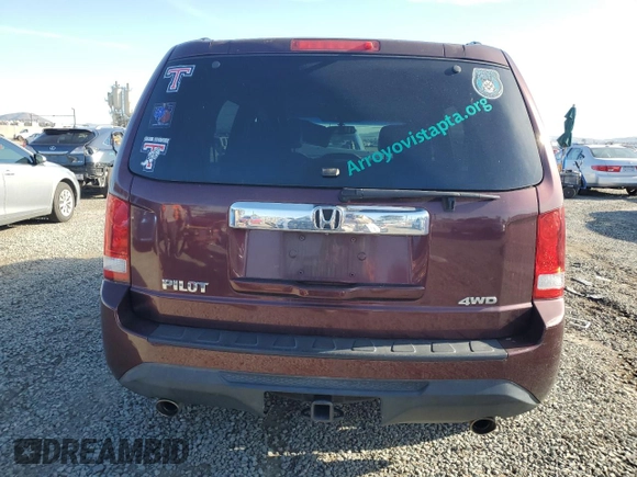 2012 Honda Pilot EX-L with VIN 5FNYF4H64CB019433, listed as a Copart auction lot 49353805 with 177,645 mi miles and Salvage Title. Bid and sale history available at carsss.com. Image 6.