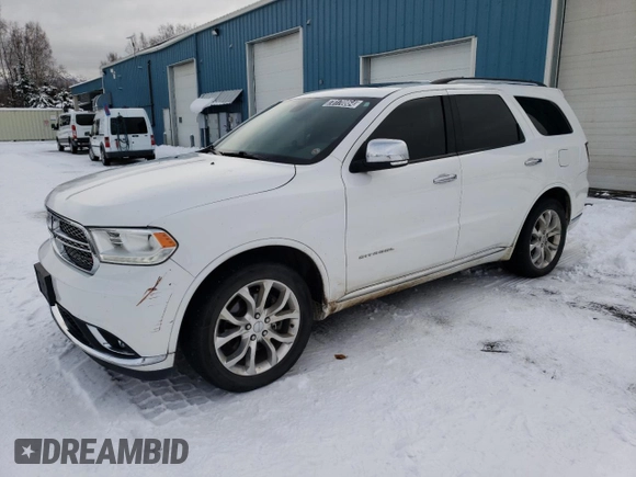 2017 Dodge Durango Citadel with VIN 1C4SDJETXHC611282, listed as a Copart auction lot 78170864 with 73,939 mi miles and Clean Title. Bid and sale history available at carsss.com. Image 1.