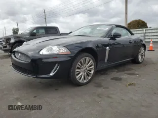 2011 Jaguar XK with VIN SAJWA4GB0BLB38875, listed as a Copart auction lot 52045805 with 35,487 mi miles and Salvage Title. Bid and sale history available at carsss.com. Image 1.