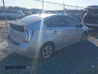 2013 Toyota Prius One with VIN JTDKN3DU1D5597127, listed as a IAAI auction lot 41455106 with 255,247 mi miles. Bid and sale history available at carsss.com. Image 4.
