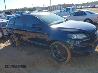 2014 Audi Q7 3.0T S line Prestige with VIN WA1DGAFEXED018456, listed as a IAAI auction lot 41705494 with 114,760 mi miles. Bid and sale history available at carsss.com. Image 1.