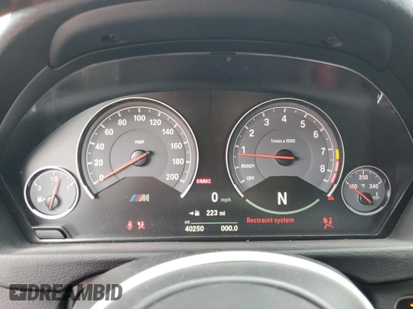 2019 BMW M4 with VIN WBS4Y9C56KAG67301, listed as a Copart auction lot 72614364 with 40,250 mi miles and Salvage Title. Bid and sale history available at carsss.com. Image 9.
