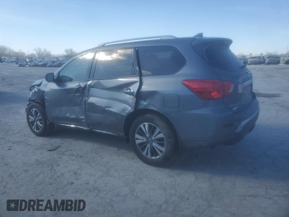 2019 Nissan Pathfinder S with VIN 5N1DR2MNXKC630582, listed as a Copart auction lot 42375485 with 76,776 mi miles and Salvage Title. Bid and sale history available at DreamBid. Image 2.