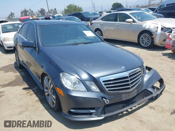2012 Mercedes-Benz E 350 Luxury with VIN WDDHF5KB7CA571647, listed as a IAAI auction lot 42754323 with 252,078 mi miles and . Bid and sale history available at DreamBid. Image 1.