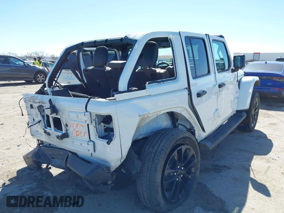 2021 Jeep Wrangler Unlimited Sahara with VIN 1C4JJXP62MW724232, listed as a IAAI auction lot 41716545 with 24,631 mi miles and . Bid and sale history available at DreamBid. Image 4.