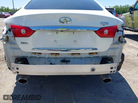 2014 Infiniti Q50 Sport with VIN JN1BV7AR3EM681886, listed as a IAAI auction lot 42382281 with 140,005 mi miles and . Bid and sale history available at DreamBid. Image 22.