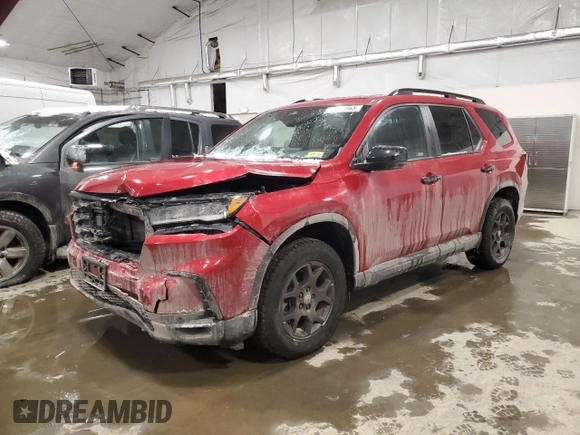2024 Honda Pilot TrailSport with VIN 5FNYG1H64RB045051, listed as a Copart auction lot 41890965 with 16,470 mi miles and Salvage Title. Bid and sale history available at carsss.com. Image 1.