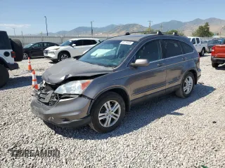 2011 Honda CR-V EX-L with VIN 5J6RE4H74BL073434, listed as a Copart auction lot 64139495 with 93,121 mi miles and Salvage title. Bid and sale history available at DreamBid. Image 1.