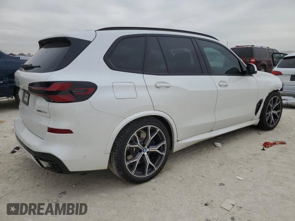 2024 BMW X5 xDrive50e with VIN 5UX43EU08R9S61979, listed as a Copart auction lot 46272895 with 8,303 mi miles and Salvage Title. Bid and sale history available at carsss.com. Image 3.