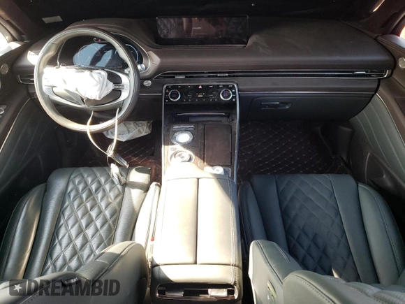 2021 Genesis GV80 with VIN KMUHCESC6MU073951, listed as a Copart auction lot 63617215 with 42,510 mi miles and Salvage title. Bid and sale history available at DreamBid. Image 8.