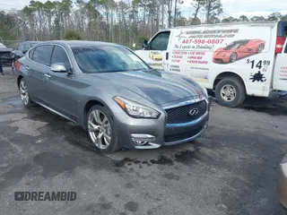 2015 Infiniti Q70 with VIN JN1BY1PP5FM601709, listed as a IAAI auction lot 41618281 with 131,288 mi miles and . Bid and sale history available at DreamBid. Image 1.