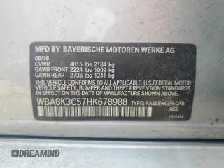 2017 BMW 3 Series 330i xDrive with VIN WBA8K3C57HK678988, listed as a Copart auction lot 65394344 with 67,918 mi miles and Salvage Title. Bid and sale history available at carsss.com. Image 13.