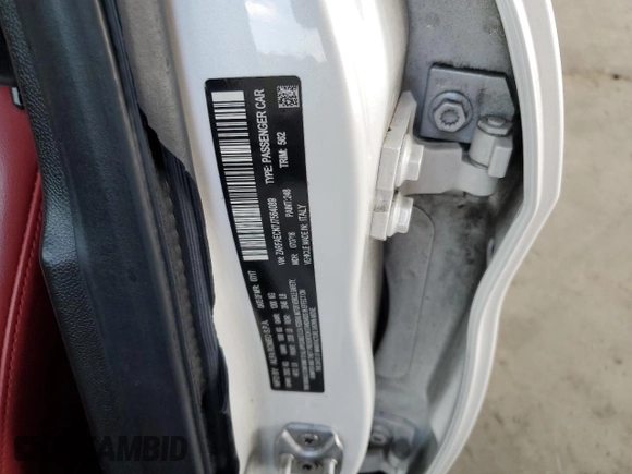 2018 Alfa Romeo Giulia Ti Sport with VIN ZARFAECN7J7564089, listed as a Copart auction lot 69400594 with 75,000 mi miles and Salvage Title. Bid and sale history available at carsss.com. Image 12.