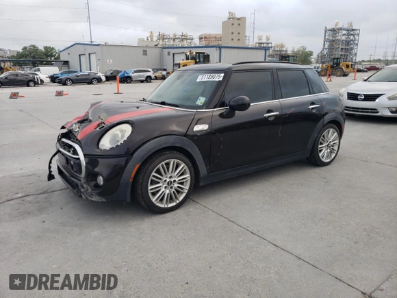 2015 MINI Hardtop 4 Door S with VIN WMWXU3C5XF2B56104, listed as a Copart auction lot 51189075 with 113,586 mi miles and Salvage title. Bid and sale history available at DreamBid. Image 1.