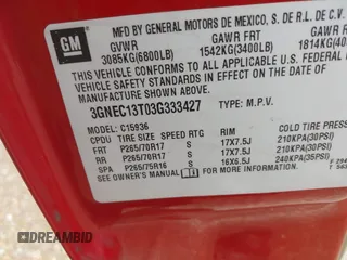2003 Chevrolet Avalanche with VIN 3GNEC13T03G333427, listed as a IAAI auction lot 42515600 with 178,491 mi miles and . Bid and sale history available at DreamBid. Image 9.