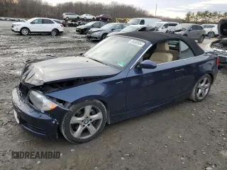 2008 BMW 1 Series 135i with VIN WBAUN93518VF56573, listed as a Copart auction lot 85492504 with 132,979 mi miles and Salvage Title. Bid and sale history available at carsss.com. Image 1.