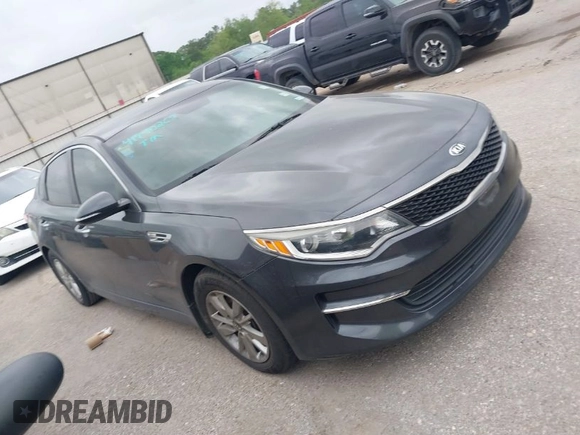 2017 Kia Optima LX with VIN 5XXGT4L39HG159497, listed as a IAAI auction lot 41940267 with 115,088 mi miles. Bid and sale history available at carsss.com. Image 1.