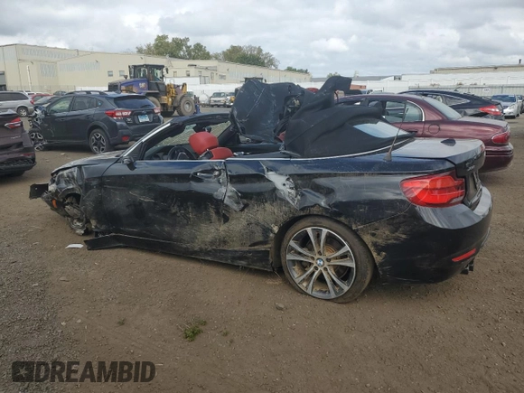 2018 BMW 2 Series 230i xDrive with VIN WBA2K1C53JVD40876, listed as a Copart auction lot 72072744 with 0 mi miles and Salvage Title. Bid and sale history available at carsss.com. Image 2.