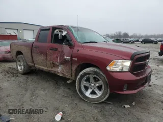 2017 Ram 1500 Express with VIN 1C6RR7FT8HS708933, listed as a Copart auction lot 43755095 with 109,702 mi miles and Salvage Title. Bid and sale history available at carsss.com. Image 4.