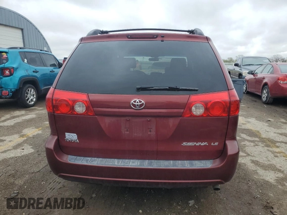 2006 Toyota Sienna CE with VIN 5TDZA23C66S551416, listed as a Copart auction lot 52034795 with 180,177 mi miles and Salvage Title. Bid and sale history available at DreamBid. Image 6.