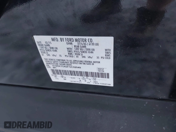 2015 Ford Explorer XLT with VIN 1FM5K7D82FGC02049, listed as a IAAI auction lot 42018044 with 114,237 mi miles and . Bid and sale history available at DreamBid. Image 9.