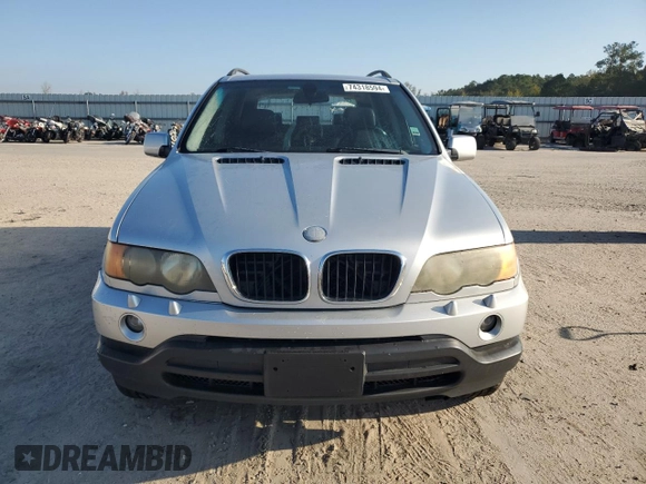2003 BMW X5 3.0i with VIN 5UXFA53533LV88554, listed as a Copart auction lot 74318594 with 171,697 mi miles and Salvage Title. Bid and sale history available at carsss.com. Image 5.