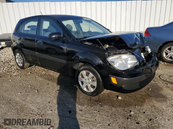 2008 Kia Rio LX with VIN KNADE163986345138, listed as a Copart auction lot 43580185 with 147,067 mi miles and Non Repairable. Bid and sale history available at carsss.com. Image 4.