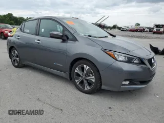 2018 Nissan LEAF SV with VIN 1N4AZ1CP9JC308525, listed as a Copart auction lot 54156725 with 4,596 mi miles and Salvage title. Bid and sale history available at DreamBid. Image 4.