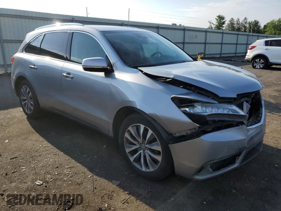 2016 Acura MDX Technology with VIN 5FRYD4H47GB062513, listed as a Copart auction lot 62311665 with 124,975 mi miles and Salvage title. Bid and sale history available at DreamBid. Image 4.