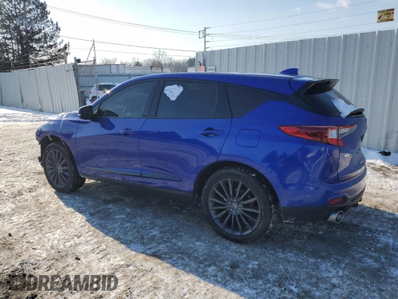 2022 Acura RDX PMC Edition with VIN 5J8TC2H87NL016424, listed as a Copart auction lot 42039095 with 59,487 mi miles and Salvage Title. Bid and sale history available at carsss.com. Image 2.