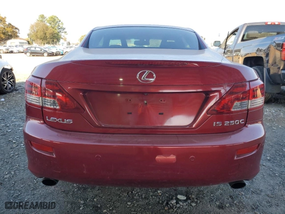 2010 Lexus IS 250C with VIN JTHFF2C25A2513265, listed as a Copart auction lot 43532055 with 126924 miles and Salvage Title. Bid and sale history available at carsss.com. Image 6.
