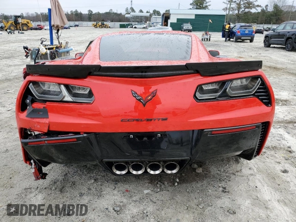 2019 Chevrolet Corvette Z06 2LZ with VIN 1G1YS2D68K5605762, listed as a Copart auction lot 85744714 with 6,485 mi miles and Salvage Title. Bid and sale history available at carsss.com. Image 6.
