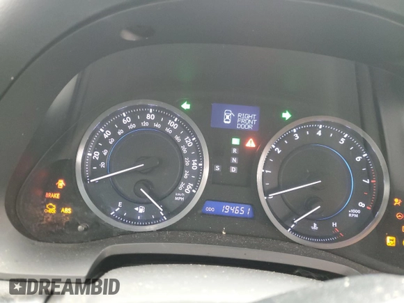 2013 Lexus IS 250 with VIN JTHBF5C26D5190413, listed as a Copart auction lot 59731095 with 194,651 mi miles and Salvage title. Bid and sale history available at DreamBid. Image 9.