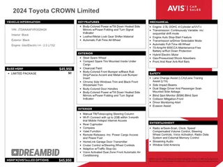 2024 Toyota Crown XLE with VIN JTDAAAAFXR3028426, listed as a Copart auction lot 76466664 with 0 mi miles and Non Repairable. Bid and sale history available at carsss.com. Image 12.