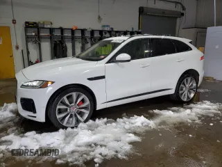 2019 Jaguar F-Pace S with VIN SADCM2FV4KA369008, listed as a Copart auction lot 43822355 with 45,408 mi miles and Salvage Title. Bid and sale history available at DreamBid. Image 1.
