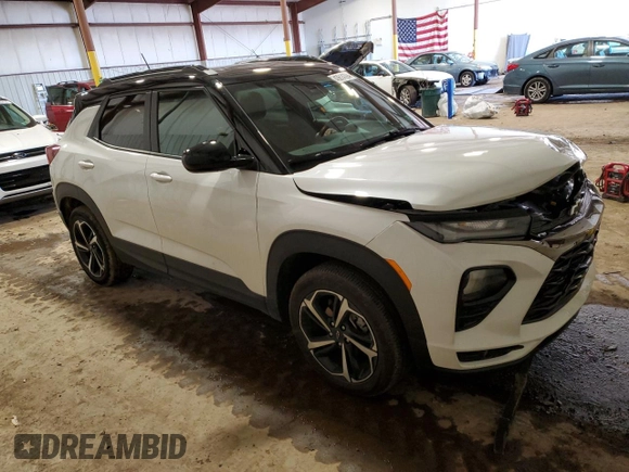 2021 Chevrolet TrailBlazer RS with VIN KL79MUSL0MB142480, listed as a Copart auction lot 43614394 with 29,506 mi miles and . Bid and sale history available at DreamBid. Image 4.