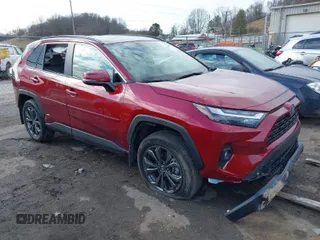 2024 Toyota RAV4 Hybrid XLE Premium with VIN 2T3B6RFVXRW081001, listed as a IAAI auction lot 41609536 with 741 mi miles. Bid and sale history available at carsss.com. Image 1.