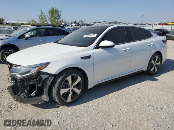 2019 Kia Optima LX with VIN 5XXGT4L38KG373727, listed as a Copart auction lot 48548435 with 103,040 mi miles and Salvage title. Bid and sale history available at DreamBid. Image 1.
