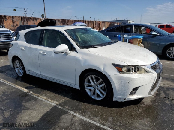 2014 Lexus CT 200h Hybrid with VIN JTHKD5BHXE2200729, listed as a Copart auction lot 46107745 with 117,508 mi miles and Salvage Title. Bid and sale history available at carsss.com. Image 4.