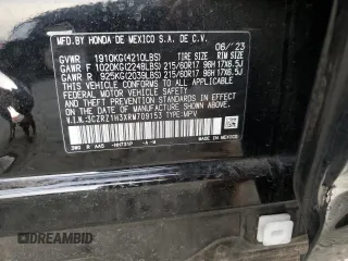 2024 Honda HR-V LX with VIN 3CZRZ1H3XRM709153, listed as a Copart auction lot 81907154 with 38,500 mi miles and Salvage Title. Bid and sale history available at carsss.com. Image 12.