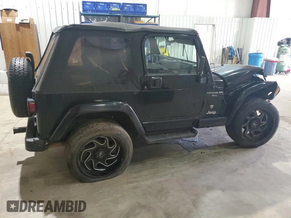 2001 Jeep Wrangler Sport with VIN 1J4FA49S01P352257, listed as a Copart auction lot 47084425 with 114,414 mi miles and Salvage Title. Bid and sale history available at carsss.com. Image 3.