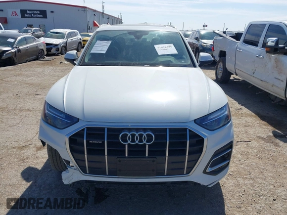 2023 Audi Q5 Premium with VIN WA1ABAFYXP2063195, listed as a IAAI auction lot 41618346 with 9,929 mi miles. Bid and sale history available at carsss.com. Image 13.