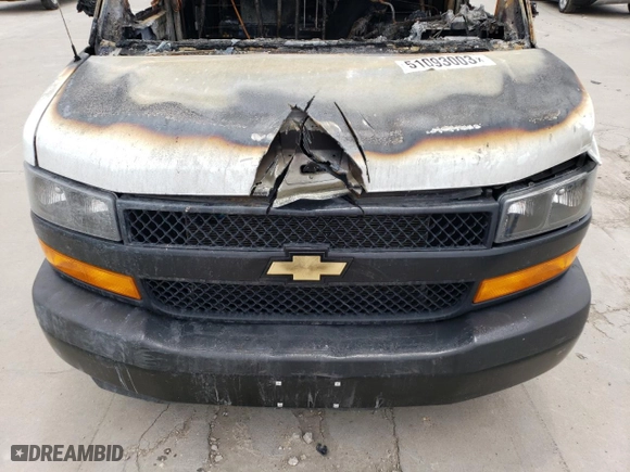 2022 Chevrolet Express Cargo Van with VIN 1GCWGAFP5N1270617, listed as a Copart auction lot 51093003 with 0 mi miles and Non Repairable. Bid and sale history available at carsss.com. Image 12.